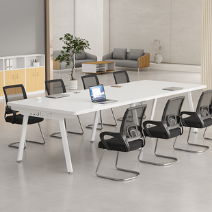 会议桌长桌组合简约现代长条桌洽谈桌长方形大桌子工作台办公桌椅