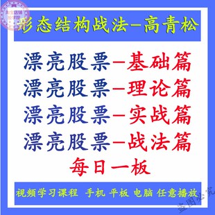 高青松量学讲堂 形态结构战法视频学习教程 青松解读每天一板
