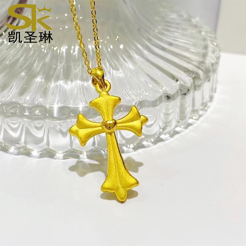 男女款足金男女款足金十字架吊坠