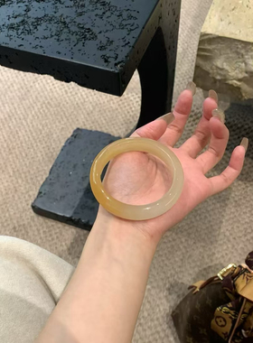 太爱了 天然黄龙玉玉手镯女