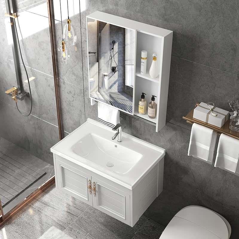 新疆西藏包邮太空铝浴室柜组合小户型洗手盆洗脸盆池面盆卫生间洗