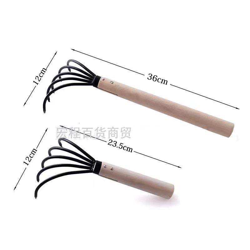 松土耙草耙落叶耙五爪耙子园艺工具落叶小耙子挖海鲜耙子农用锄头