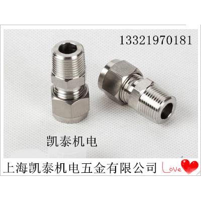 304不锈钢卡套直通 NPT1/2-6-8-10-12-14-16-18-20-22mm 终端接头