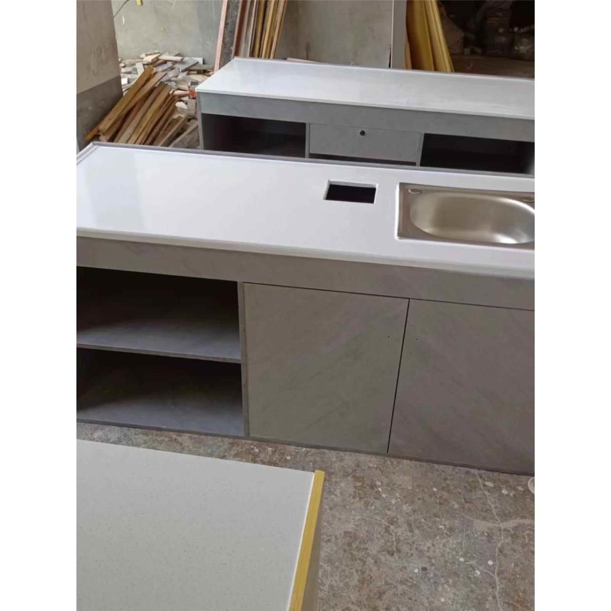 洗切收银一体洗切台切水果柜子生鲜超市水果收银台展示柜加水池