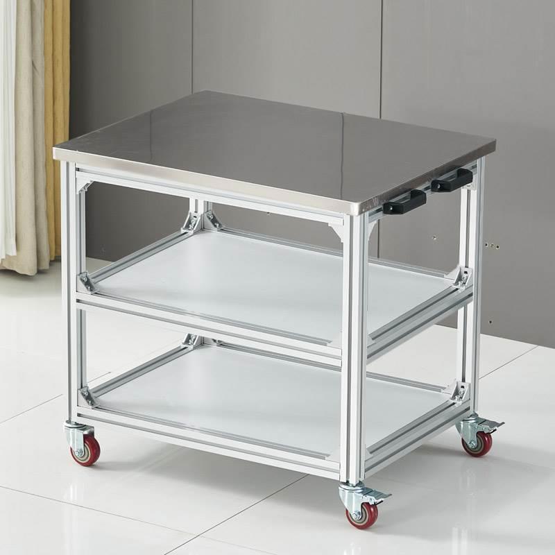 铝型材工作台不锈钢防静电周转车移动置物架铝合金实验桌DIY定制