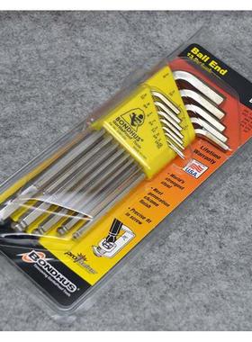 美国BONDHUS波顿套装英制圆球头内六角扳手13件 16937 12件 16936