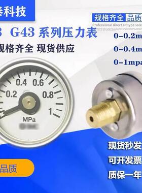 SMC型G33-10-01 G43-2-01 0-0.2mpa 0-1mpa一分牙R1/8 二分牙
