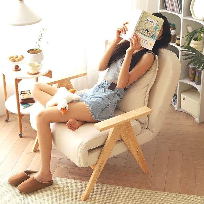 可折叠实木沙发床沙发阳台两用多功能日式双人伸缩小户型客厅简约