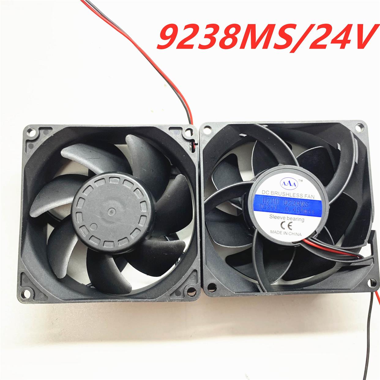 直流风机HZHD9238MS散热风扇92*92*38mm正方形DC24V电脑排风0.45A