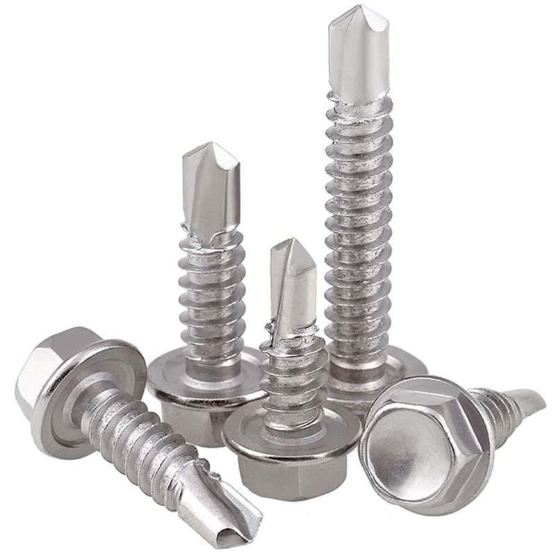 M5.5M4.2M4.8M6.3 410不锈钢外六角钻尾螺丝\彩钢瓦\自攻自钻燕尾