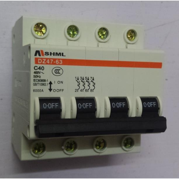 上海梅兰 4P空气开关 SHML DZ47-63 C6 C10 C16 C20 C32 C40 C50