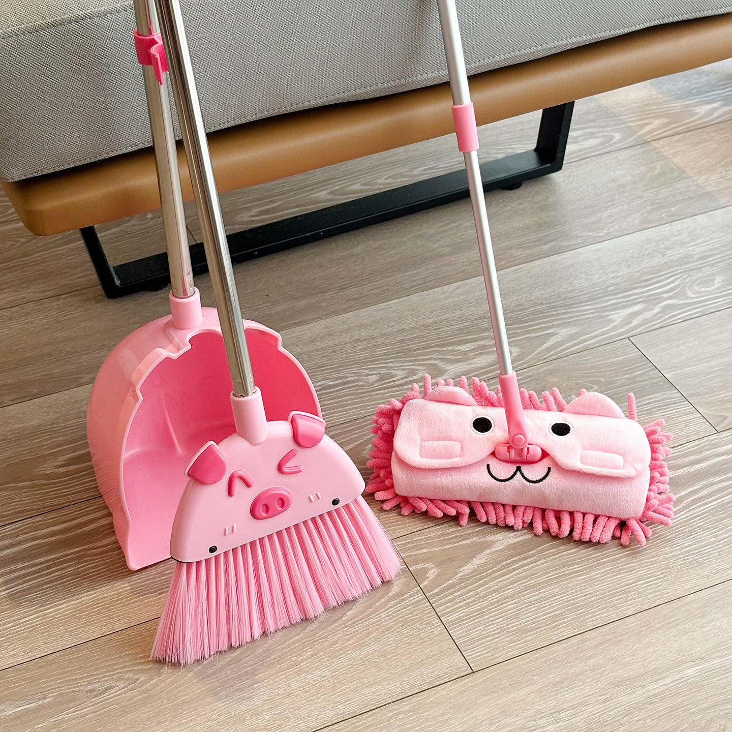 儿童扫把簸箕套装幼儿园宝宝专用拖把打扫卫生扫帚小号过家家玩具