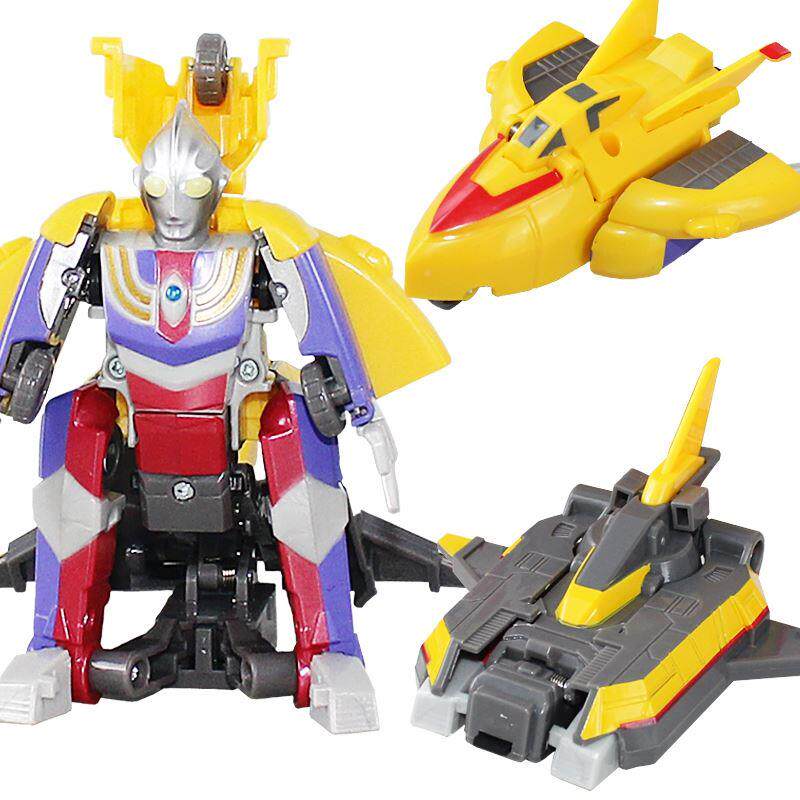 奥特曼变形飞机自动合LDCX/灵体男孩机甲迪迦变身软胶欧布罗索捷