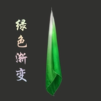 Истинный шелковый шарф белый градиент зеленый 50*50 см