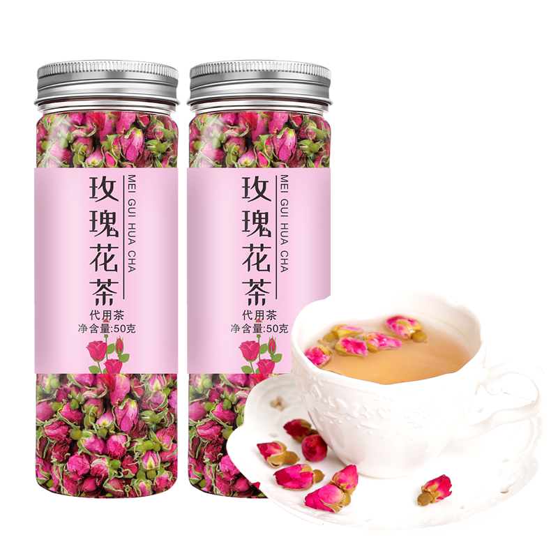 瑰花茶50g999朵玫瑰干花花泡茶正品特级优质重瓣红玫瑰情人节礼物