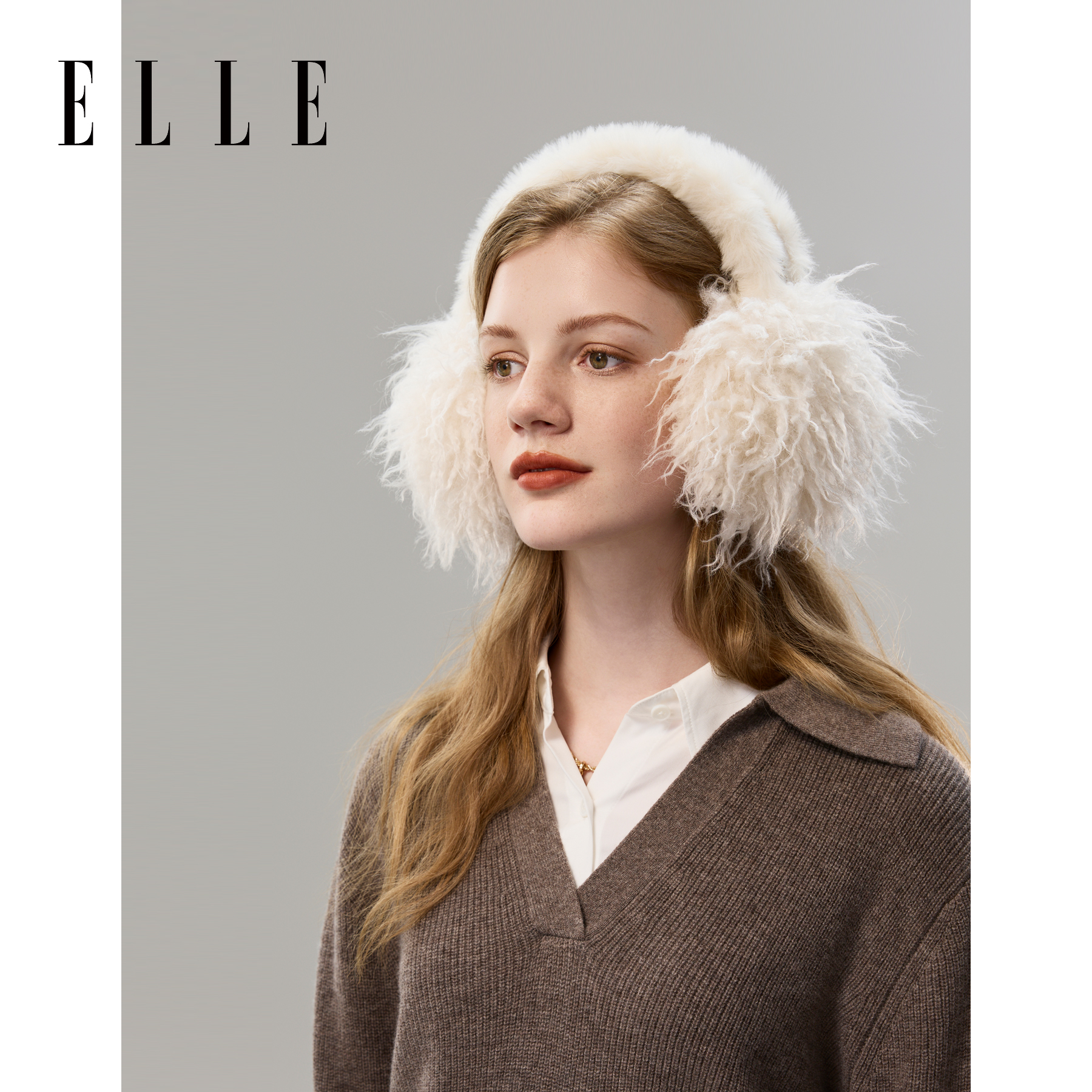 ELLE毛绒耳罩女士秋冬季保暖