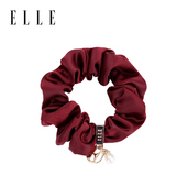 ELLE红色大肠发圈头绳女可爱高弹力发饰扎头发头饰仿珍珠送礼礼盒