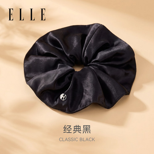 ELLE真丝大肠发圈新款