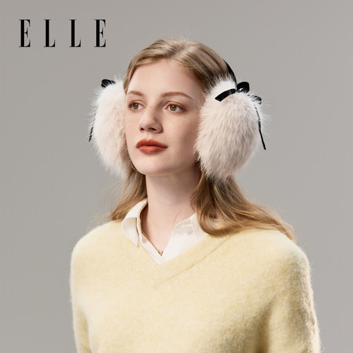 ELLE仿兔毛耳罩女士秋冬季保暖