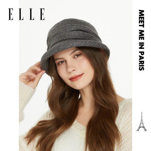 ELLE盆帽女士秋冬羊毛