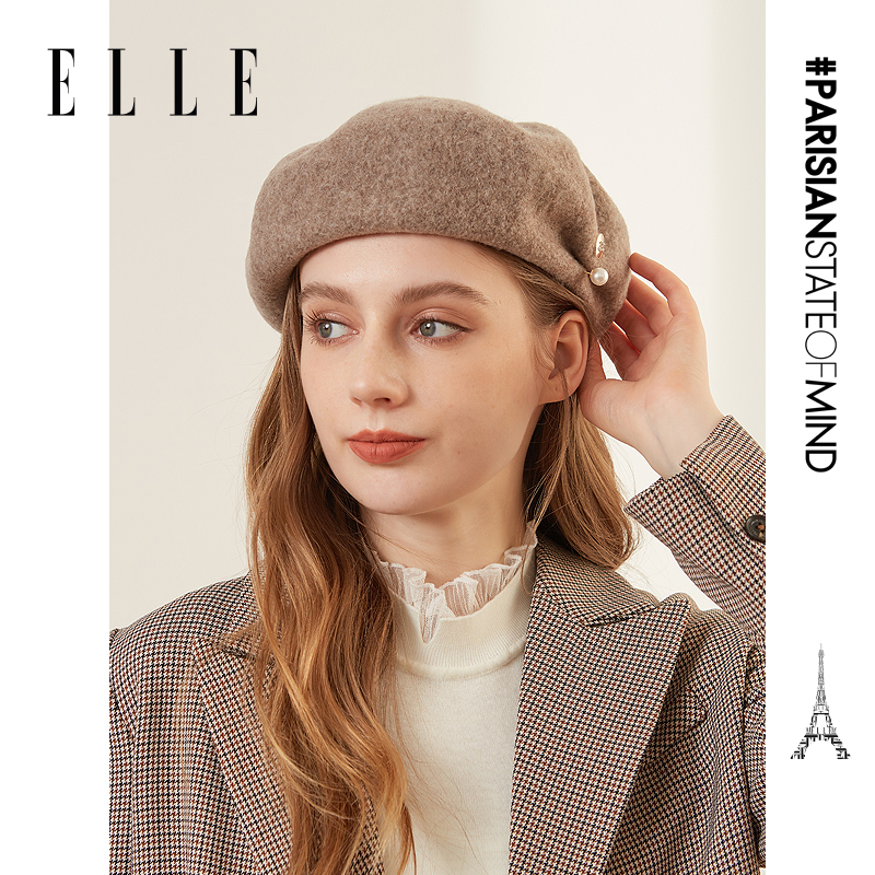 ELLE贝雷帽羊毛时尚秋冬季