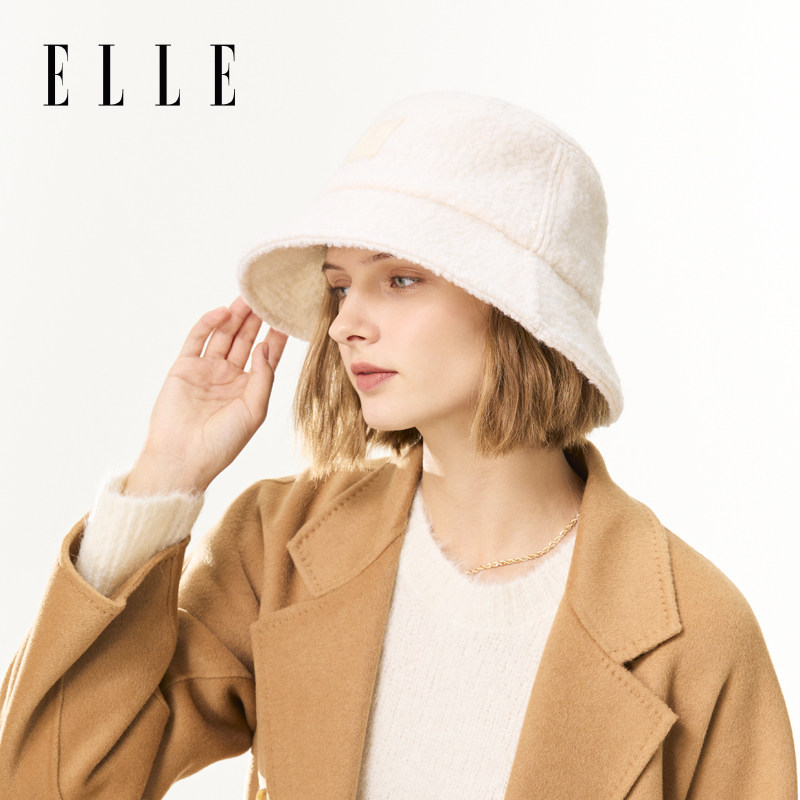 ELLE羊毛渔夫帽女秋冬季户外时尚百搭显脸小圈圈绒毛绒盆帽新款A,服饰配件/皮带/帽子/围巾,帽子,淘宝优惠券,粉丝福利购,淘宝优惠卷