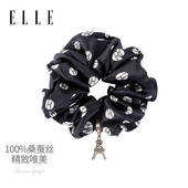 ELLE100%桑蚕丝发圈大肠圈女款 高马尾头绳头饰发饰不勒丸子头礼盒