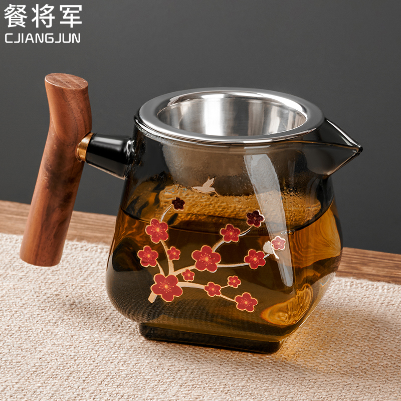 玻璃公道杯高档茶滤网一体