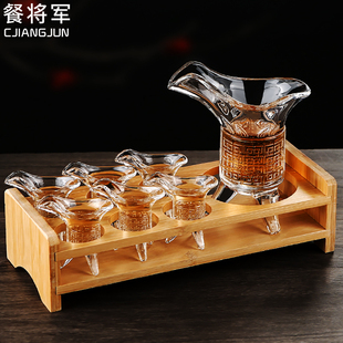 仿古帝王杯酒爵杯迷你一口杯商用酒盅酒架 家用白酒杯分酒器中式