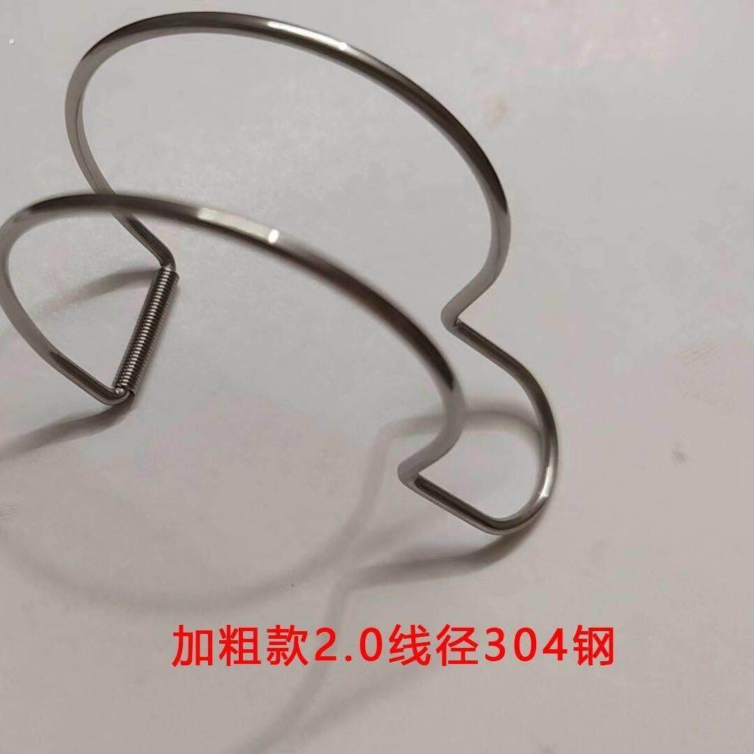 304不锈钢挂钩晾衣防滑加粗加固加厚固定扣防风卡扣圆形圆圈钢圈
