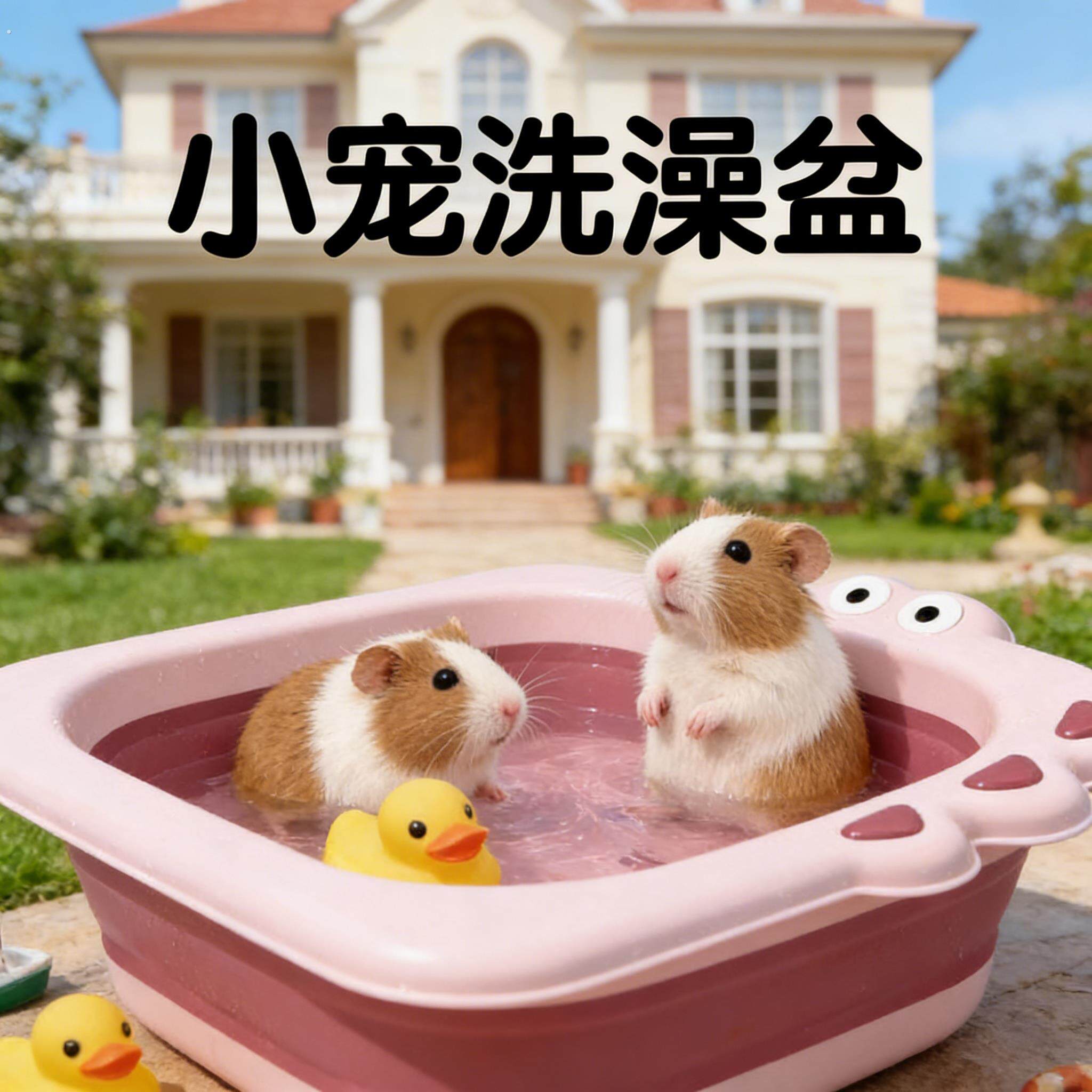 小宠专用可折叠洗澡盆鹦鹉刺猬乌龟豚鼠荷兰猪猫咪仓鼠清洁用品