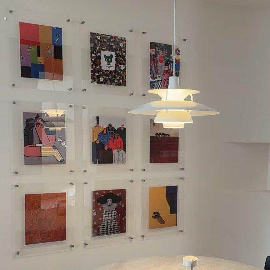 亚克力照片墙画框挂画立体艺术装置售楼处玄关装饰画公司商场展示