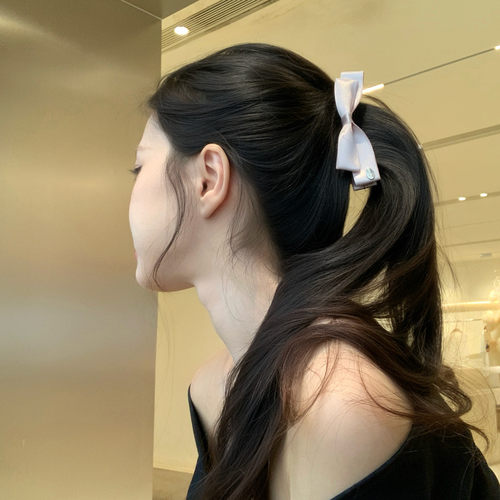 粉色蝴蝶结香蕉夹女2026新高颅顶