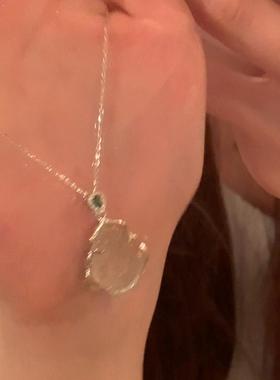 玉髓冰透佛公项链吊坠女s925纯银