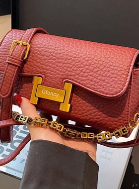 MK&DK 红色包包女式2025年新款轻奢高级感单肩斜跨包今年流行包包