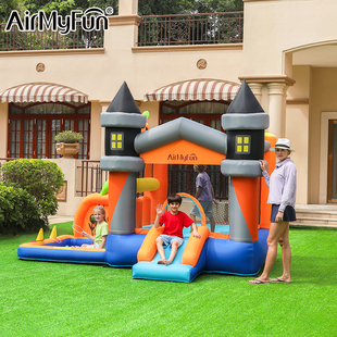 airmyfun万圣节南瓜屋充气城堡室内小型儿童蹦蹦床家用滑梯跳床