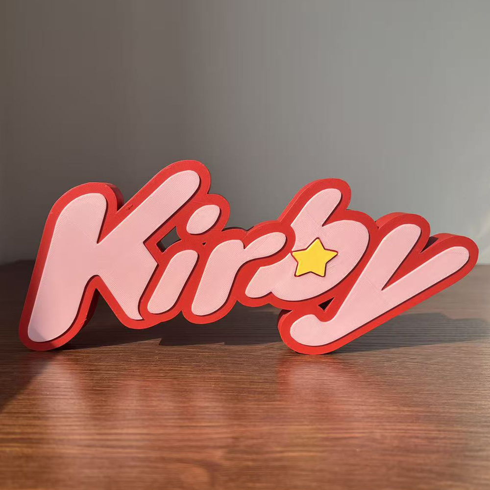星之卡比 kirby 立体字体 立牌 铭牌 标志 摆件