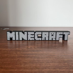 Logo 立体字体 立牌 我 标志 Minecraft 铭牌 摆件 世界
