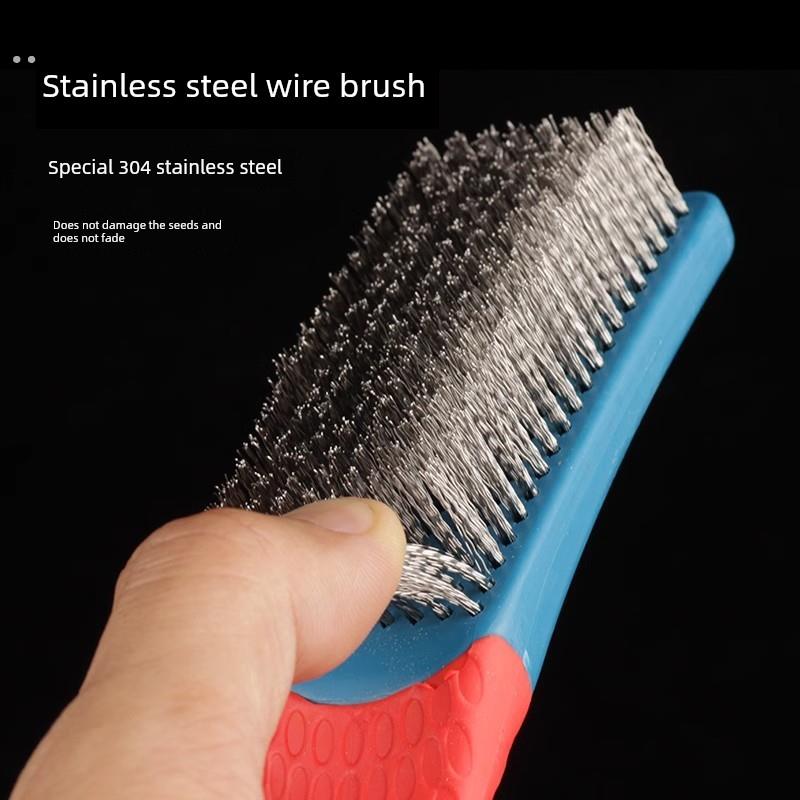 干洗店专用加密钢丝刷鞋刷硬刷子鞋底鞋边去污清洁刷文玩打底去锈
