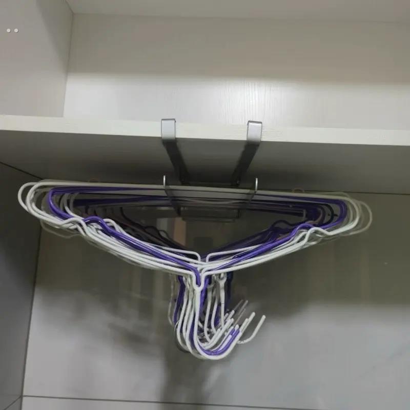 阳台衣架收纳神器，实用衣架收纳架，无打孔，无痕空间利用，紧挨