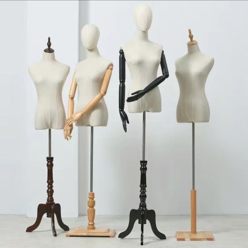 服装店模特道具女半身假人偶模型台体韩版橱窗婚纱展示女模特架子