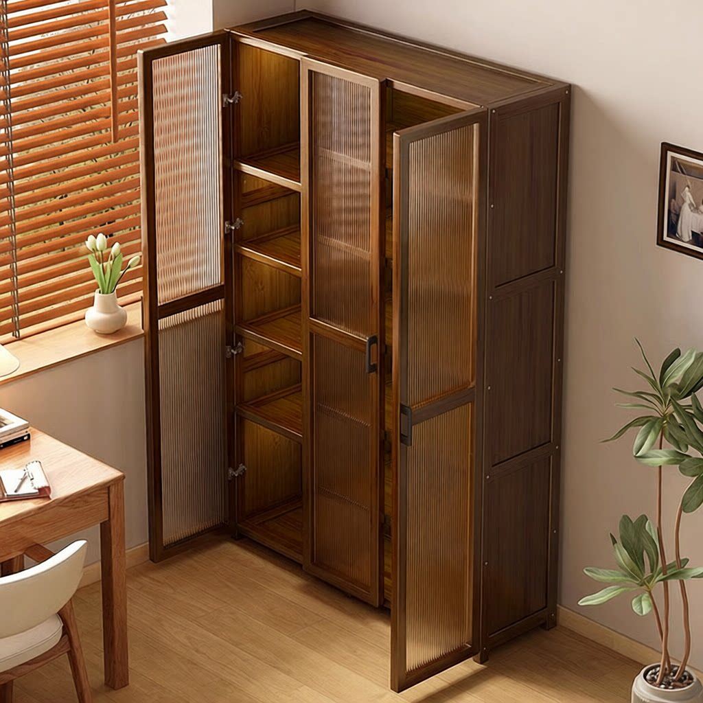 防尘落地书柜简易家用客厅门后带