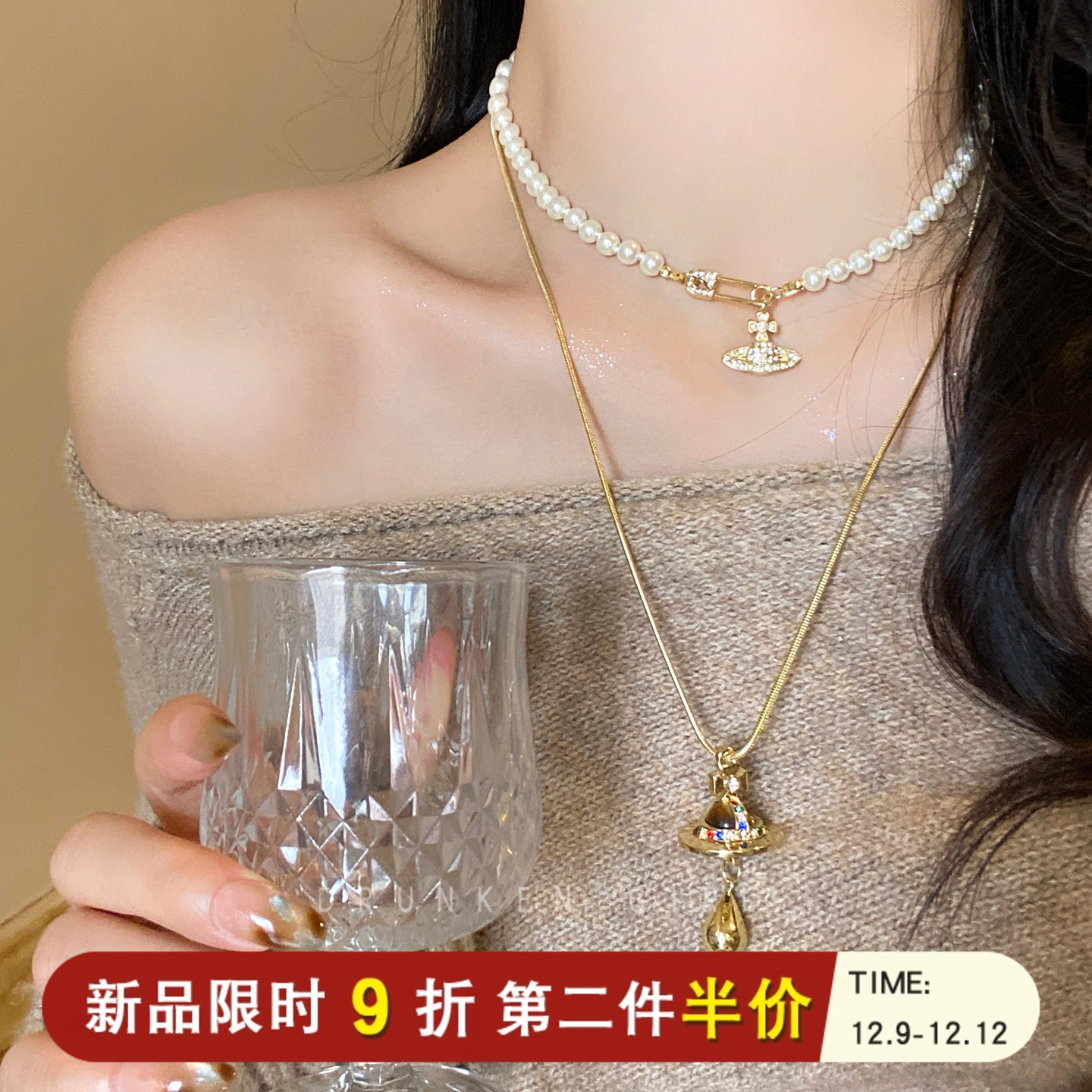 西太后珍珠项链女款秋冬