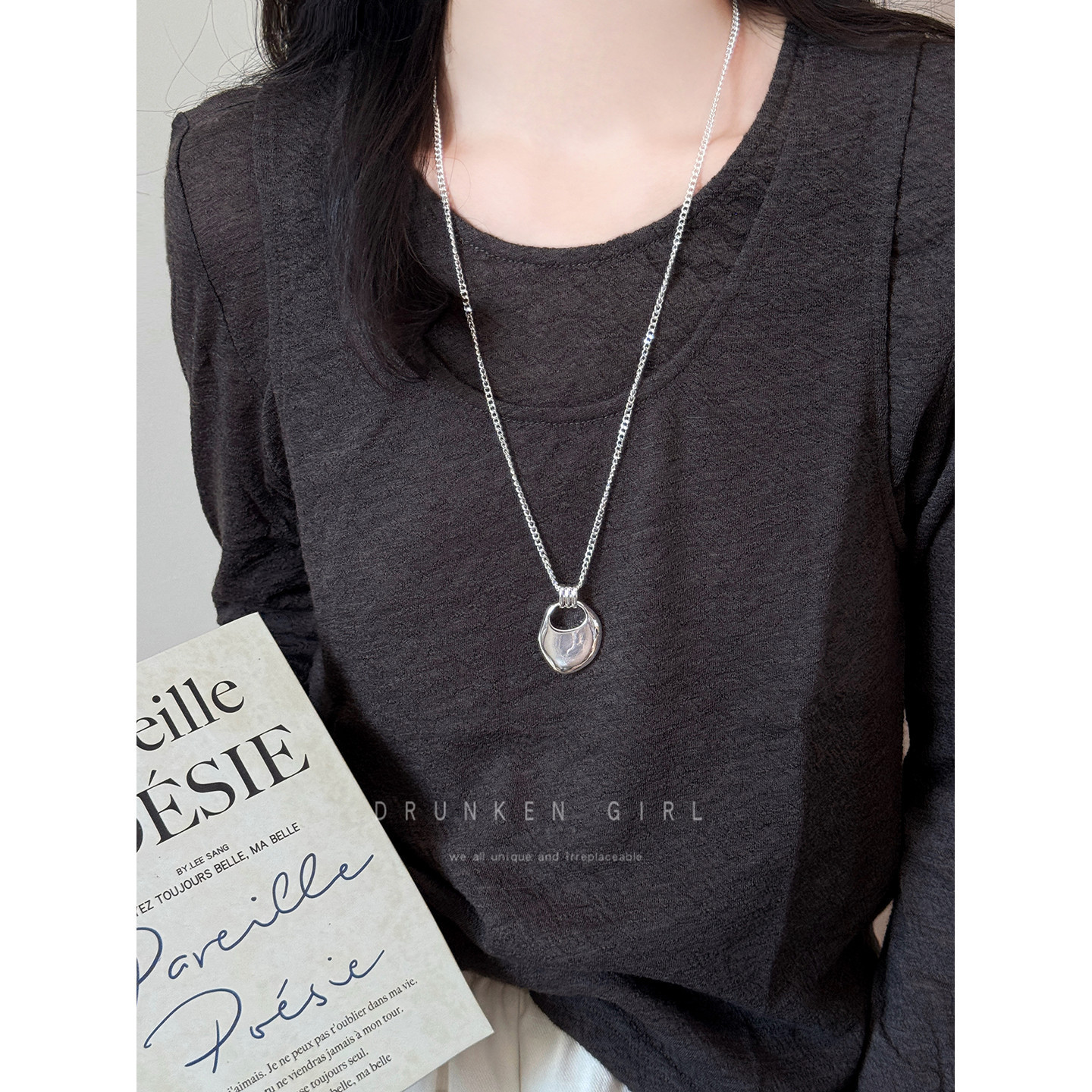 韩系马鞍包项链女秋冬2025新款