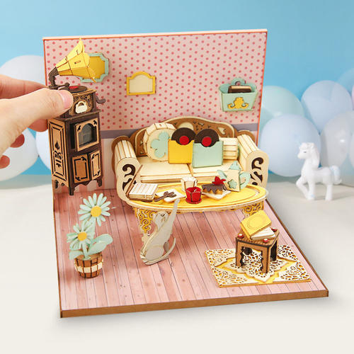 乐立方儿童手工DIY小屋拼