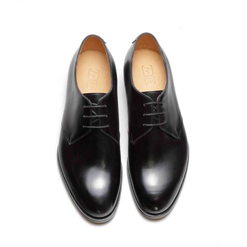 复古手缝沿条德比正装皮鞋