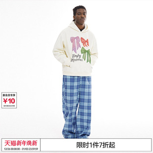 宽松格子直筒休闲裤 特惠8折 格纹印花长裤 REFERENCE EMPTY