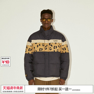 潮流羽绒棉服男女 REFERENCE豹纹拼接印花美式 特惠7折 EMPTY