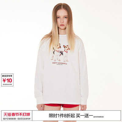 董洁推荐EMPTY手绘雪纳瑞长袖T恤