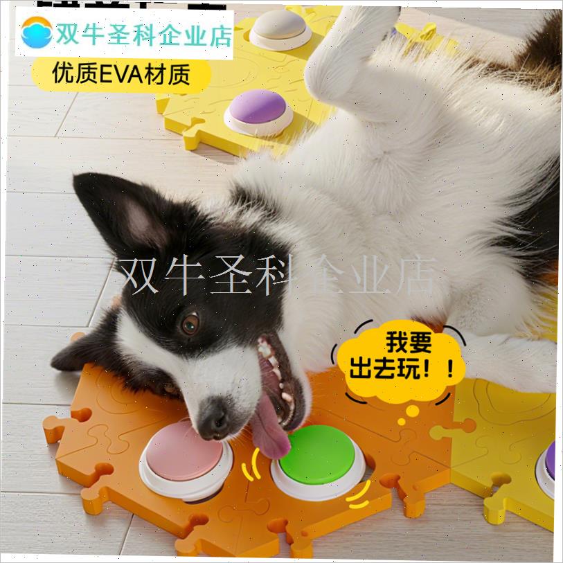 狗狗说话按钮按键发声器语音吃饭垫子宠L物小狗录音指令训练按铃.